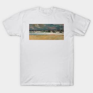 Sandy Beach with Breakers by Winslow Homer T-Shirt